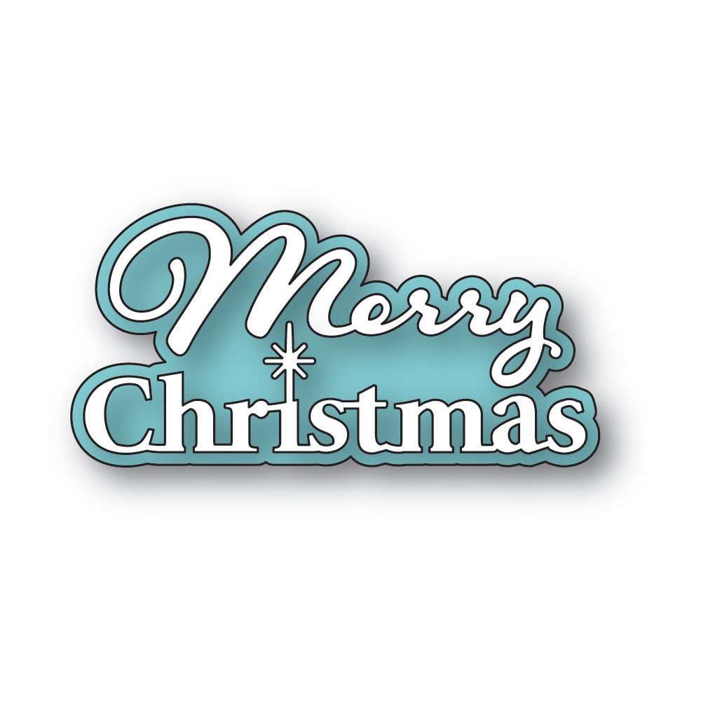 Poppy Stamps Stanzschablone - 2806 Merry Christmas Fluffy Script