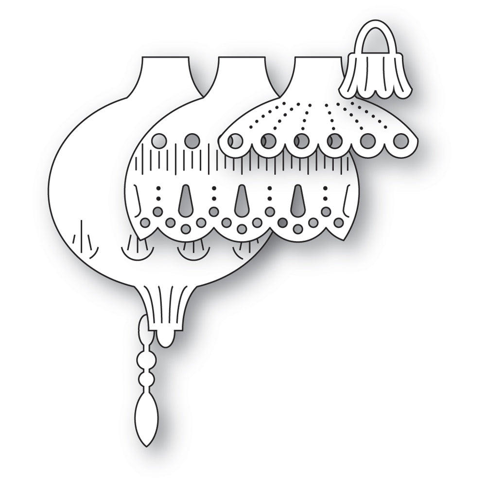 Poppy Stamps Stanzschablone - 2808 Nordic Drop Ornament