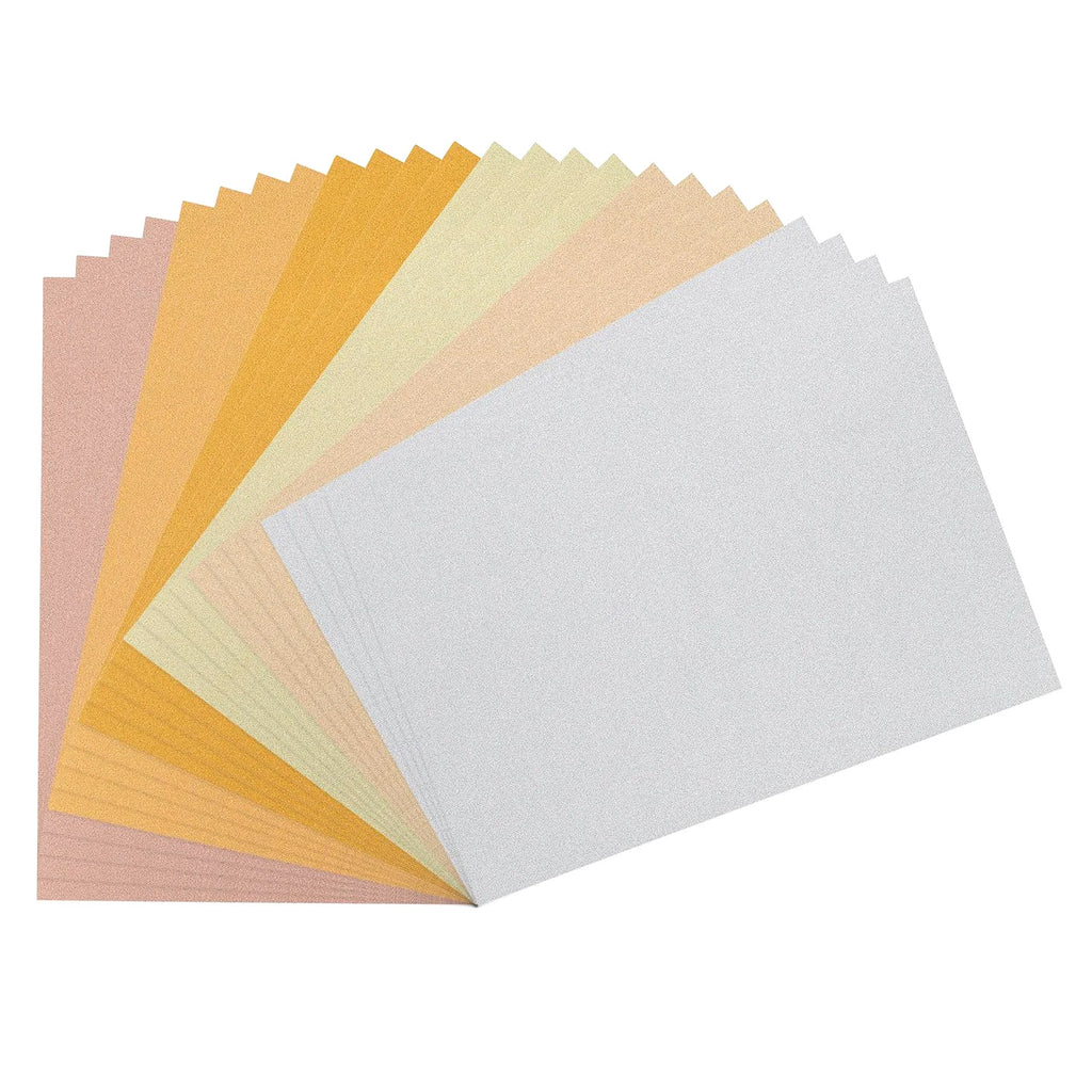 Vaessen Creative Glitzer-Cardstock A4 Metallics 250g (24 Blatt)