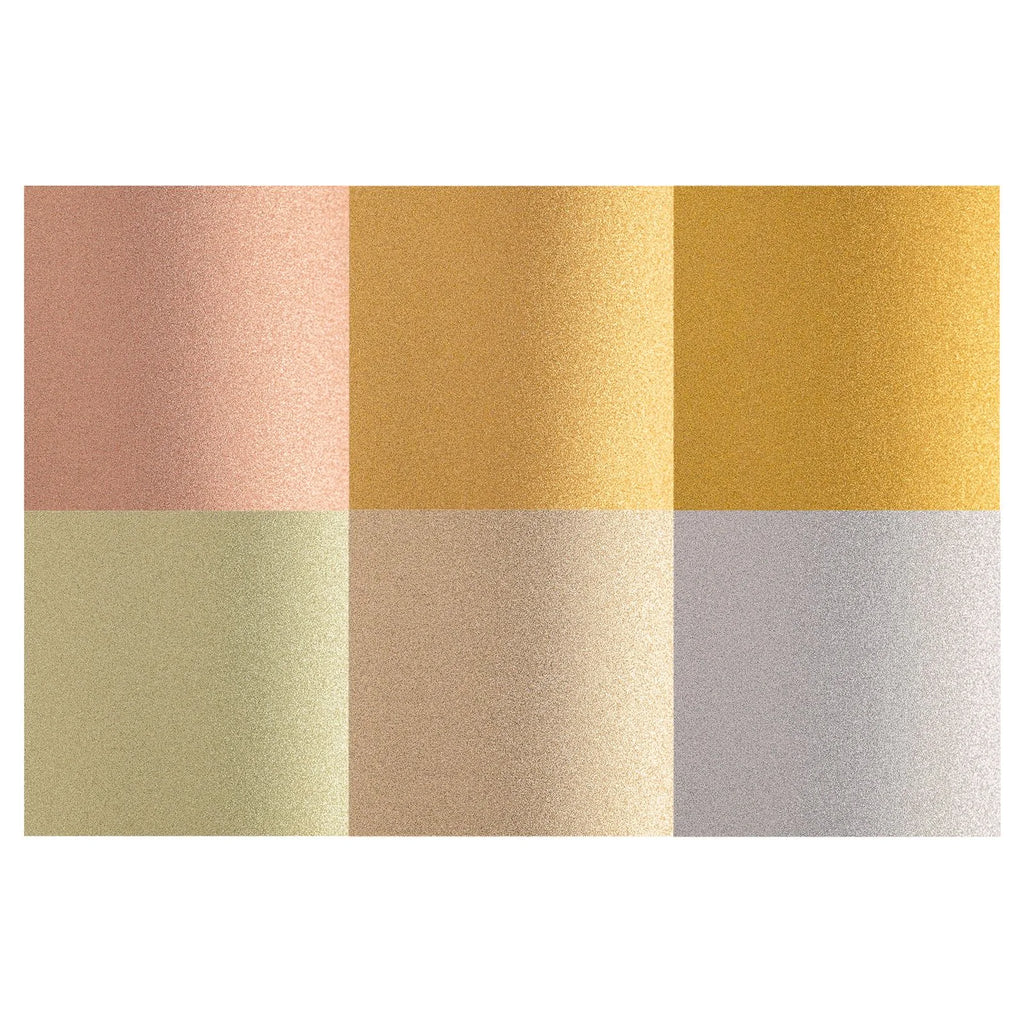 Vaessen Creative Glitzer-Cardstock A4 Metallics 250g (24 Blatt)