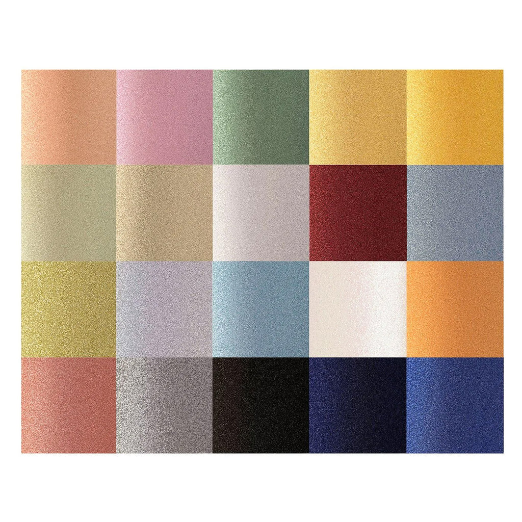 Vaessen Creative Glitzer-Cardstock A4 Farbmix 250g (50 Blatt)