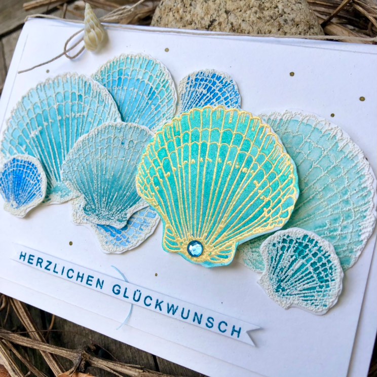 Karten-Kunst Clear Stamps KK-0217 - Muscheln Stempel maritim