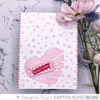 Karten-Kunst Stanzschablone kk-D080 - Wavy Heart / Herz mit Wellenlinien