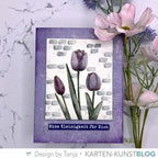 Karten-Kunst Clear Stamps KK-0234 - Scribble Tulips / Tulpen Stempel