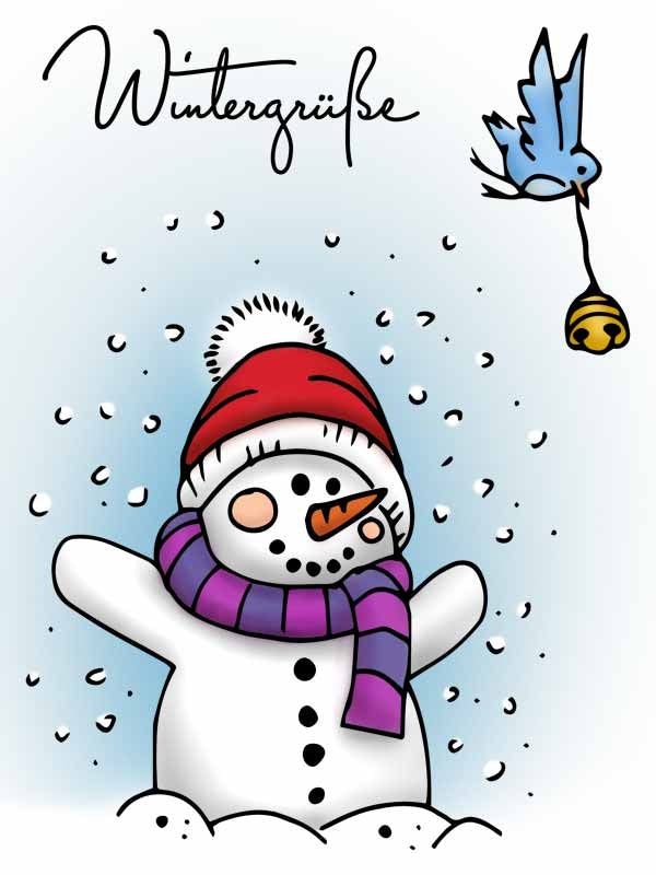 Karten-Kunst Clear Stamp Set - Viecher im Schnee