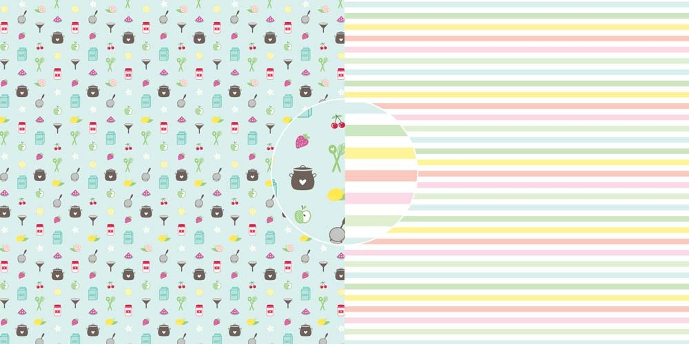 Dini Design 6x6 Papierset Anker-Uni Du liebes Früchtchen