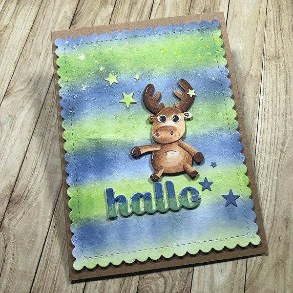 Karten-Kunst Stanzschablone kk-D124 - Mini Reindeer