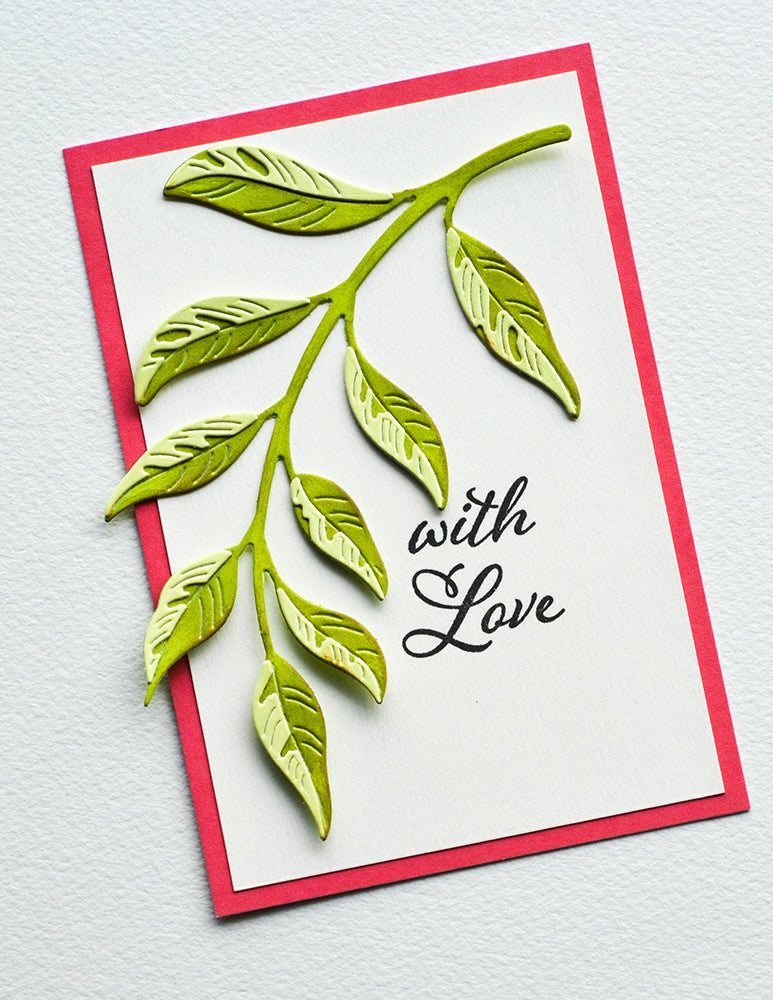 Birch Press Stanzschablone - 57513 Curved Leaf Branch Contour Layers