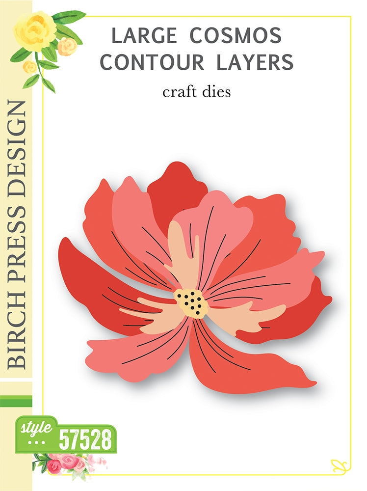 Birch Press Stanzschablone - 57528 Large Cosmos Contour Layers