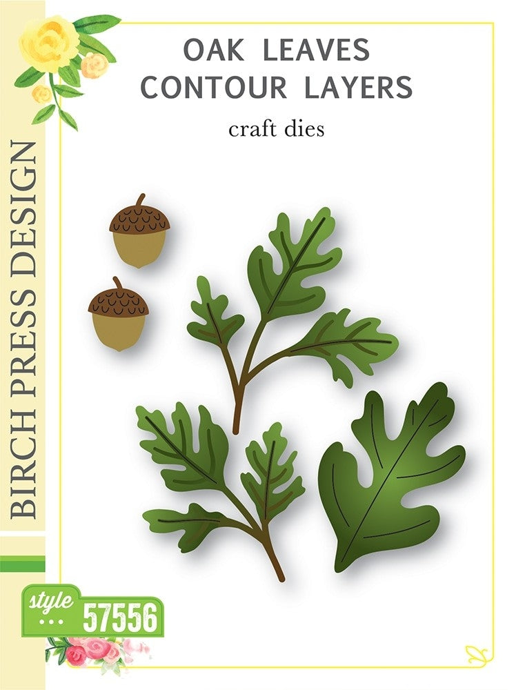 Birch Press Stanzschablone - 57556 Oak Leaves Contour Layers