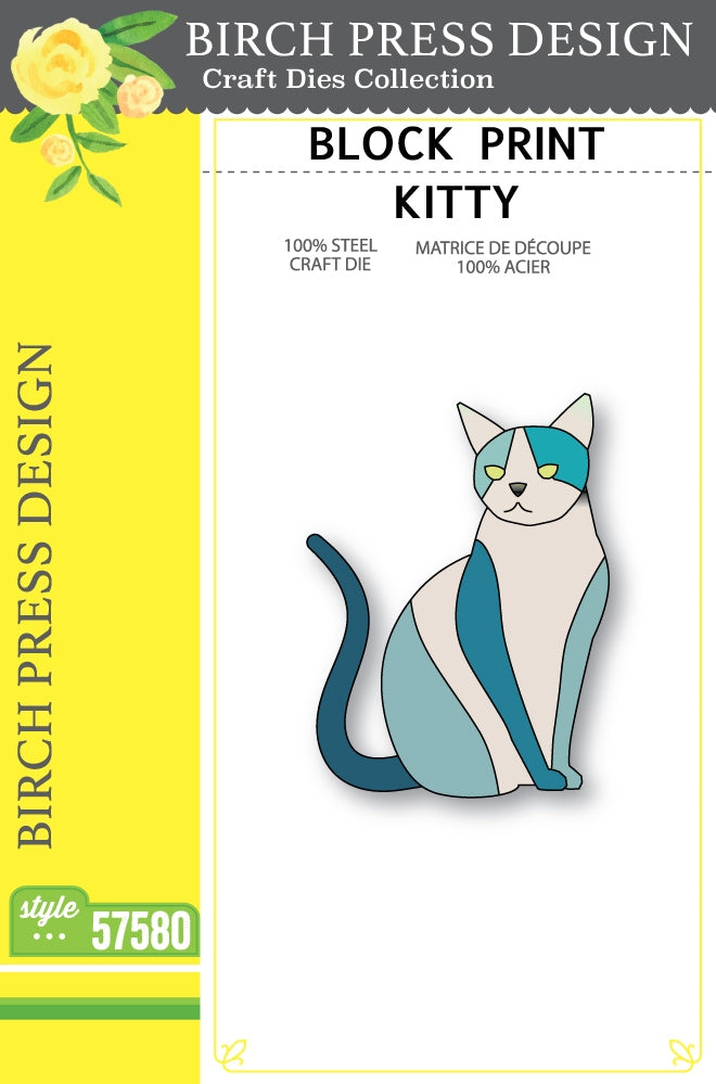 Birch Press Stanzschablone - 57580 Block Print Kitty