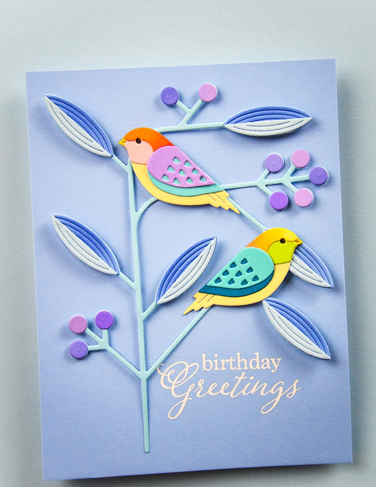 Birch Press Stanzschablone - 57585 Block Print Bird Duo