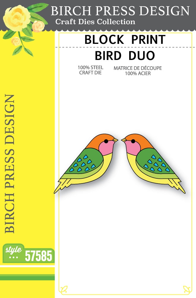 Birch Press Stanzschablone - 57585 Block Print Bird Duo