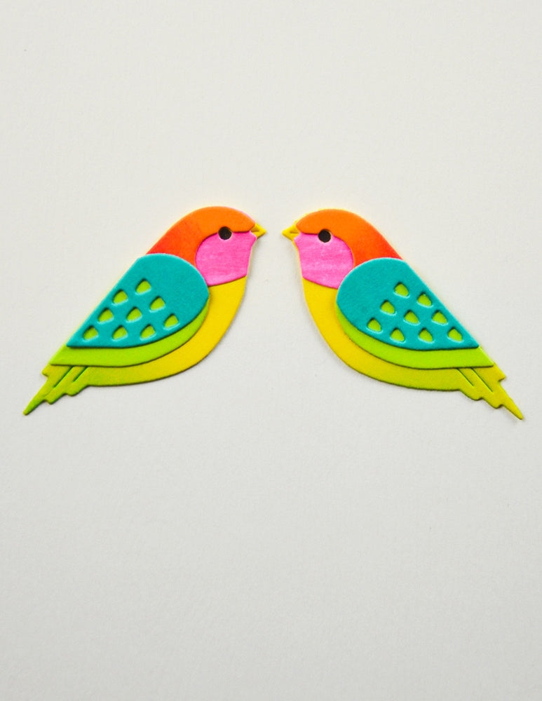 Birch Press Stanzschablone - 57585 Block Print Bird Duo