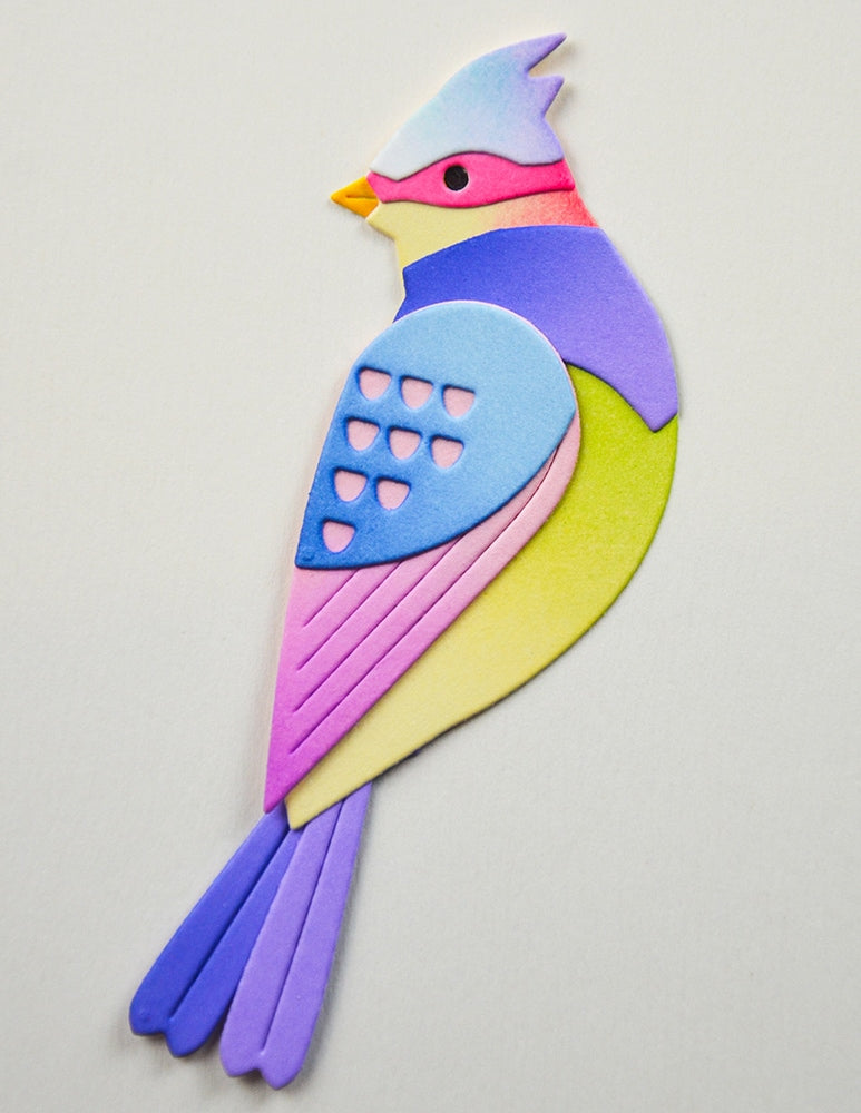 Birch Press Stanzschablone - 57586 Block Print Perched Tropical Bird