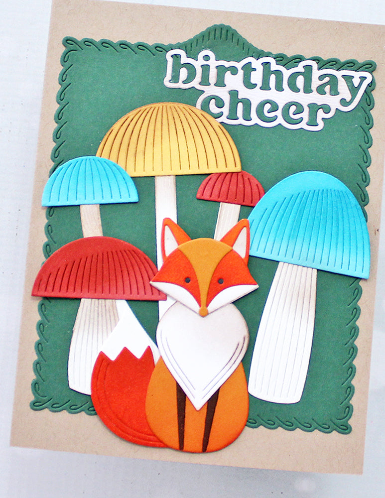 Birch Press Stanzschablone - 57610 Block Print Round Mushrooms