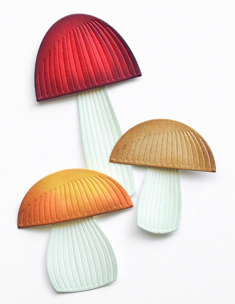 Birch Press Stanzschablone - 57610 Block Print Round Mushrooms