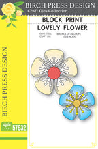 Birch Press Stanzschablone - 57632 Block Print Lovely Flower