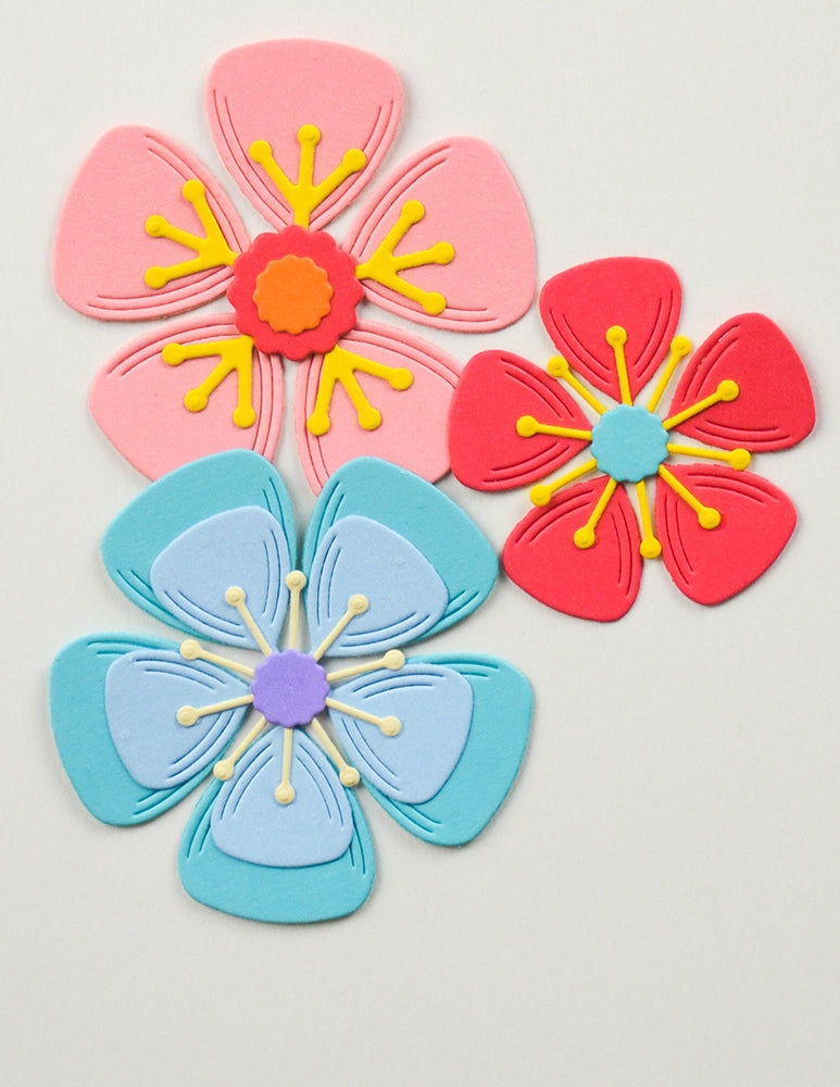 Birch Press Stanzschablone - 57632 Block Print Lovely Flower