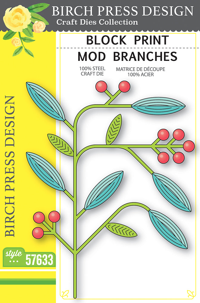 Birch Press Stanzschablone - 57633 Block Print Mod Branches