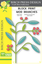 Birch Press Stanzschablone - 57633 Block Print Mod Branches