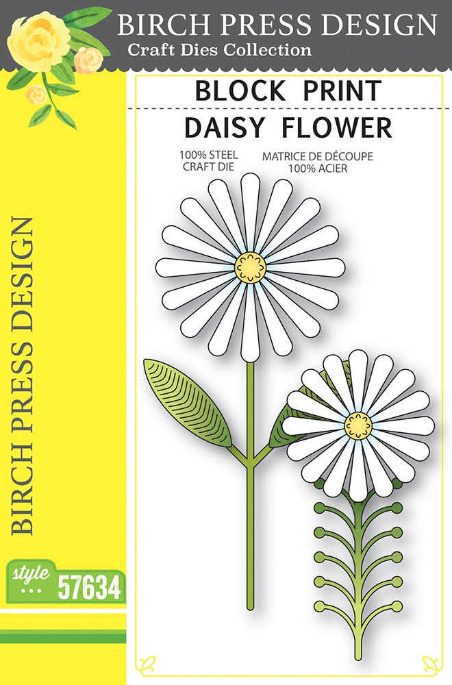 Birch Press Stanzschablone - 57634 Block Print Daisy Flower