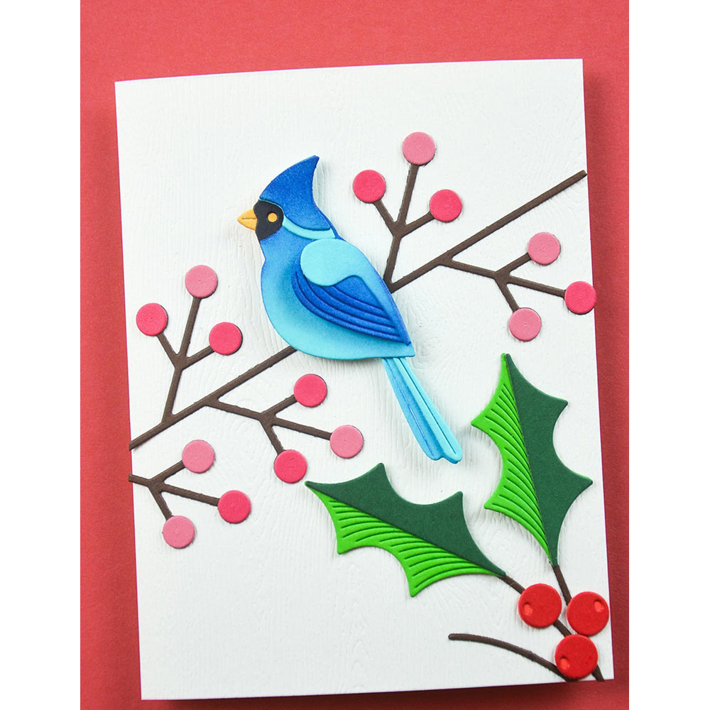 Birch Press Stanzschablone - 57636 Block Print Holly Sprig