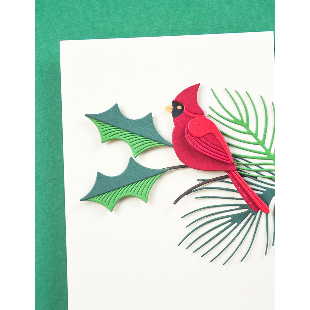 Birch Press Stanzschablone - 57636 Block Print Holly Sprig