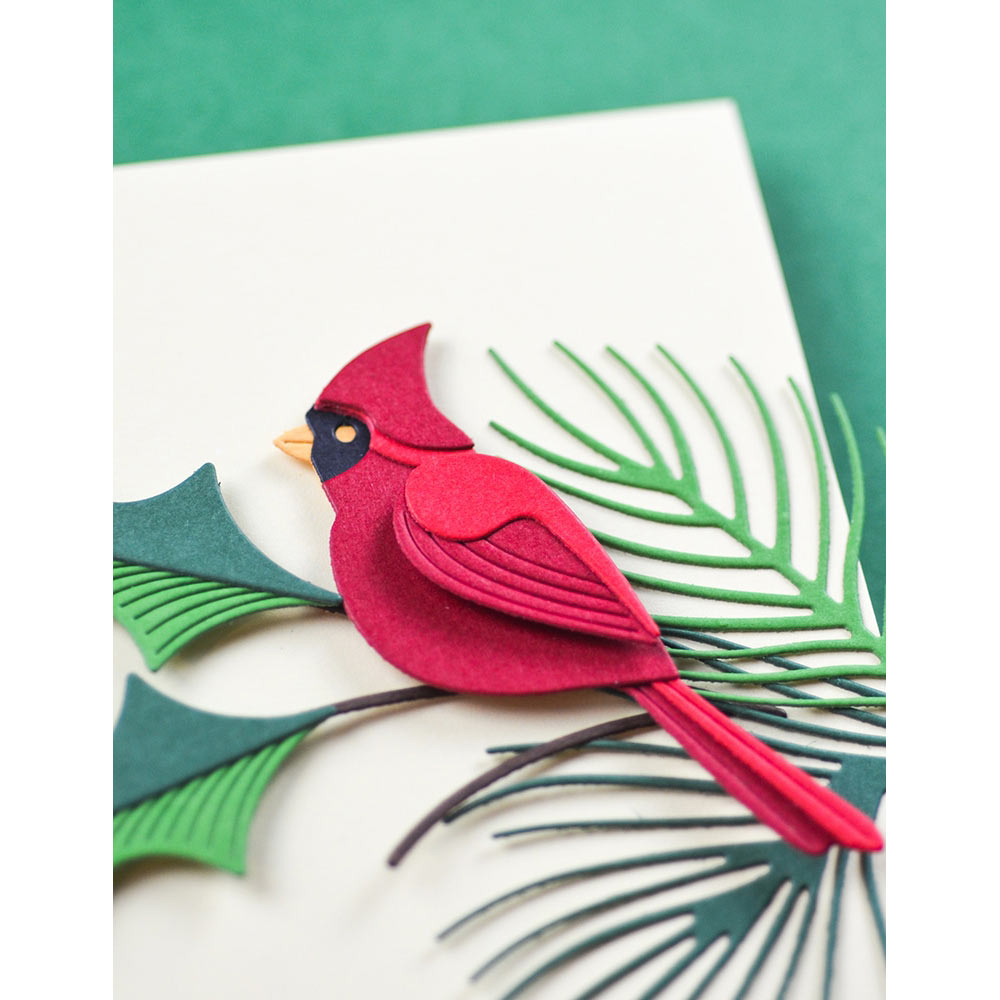 Birch Press Stanzschablone - 57635 Block Print Winter Cardinal