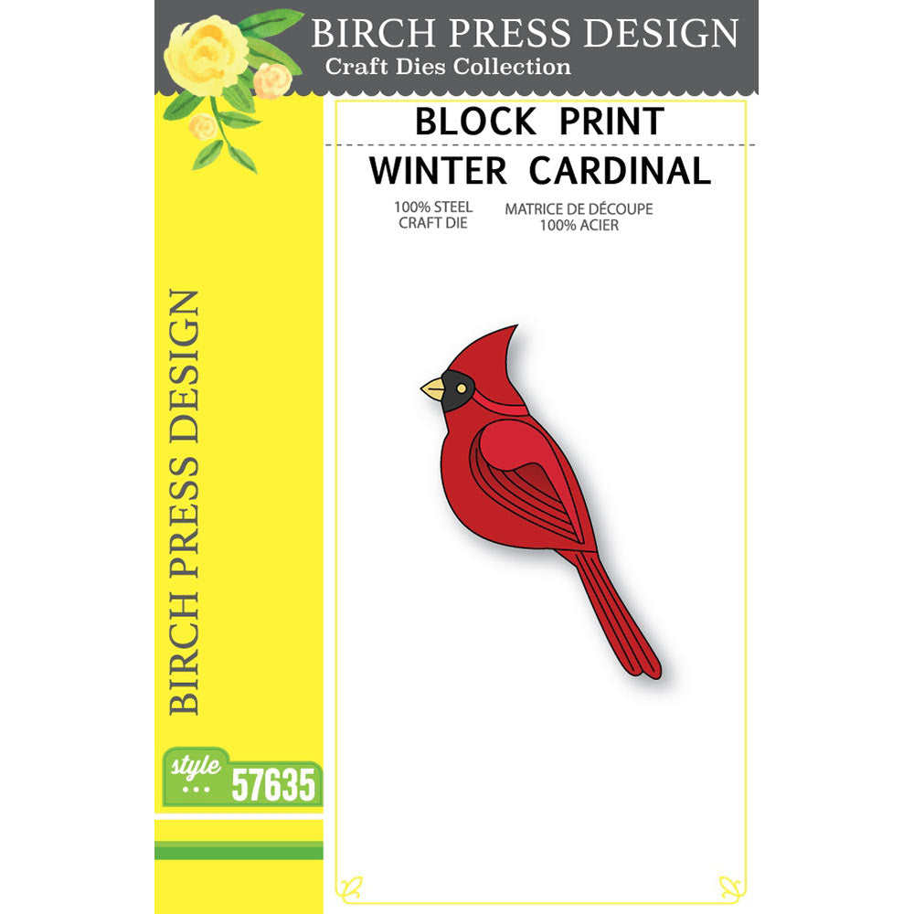 Birch Press Stanzschablone - 57635 Block Print Winter Cardinal