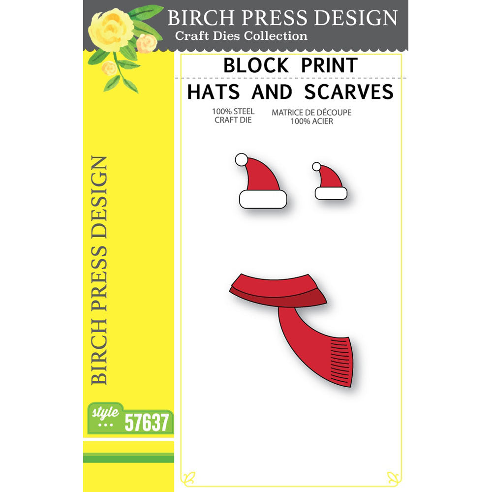 Birch Press Stanzschablone - 57637 Block Print Hats and Scarves