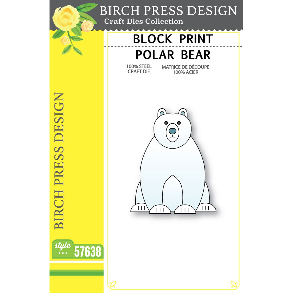 Birch Press Stanzschablone - 57638 Block Print Polar Bear