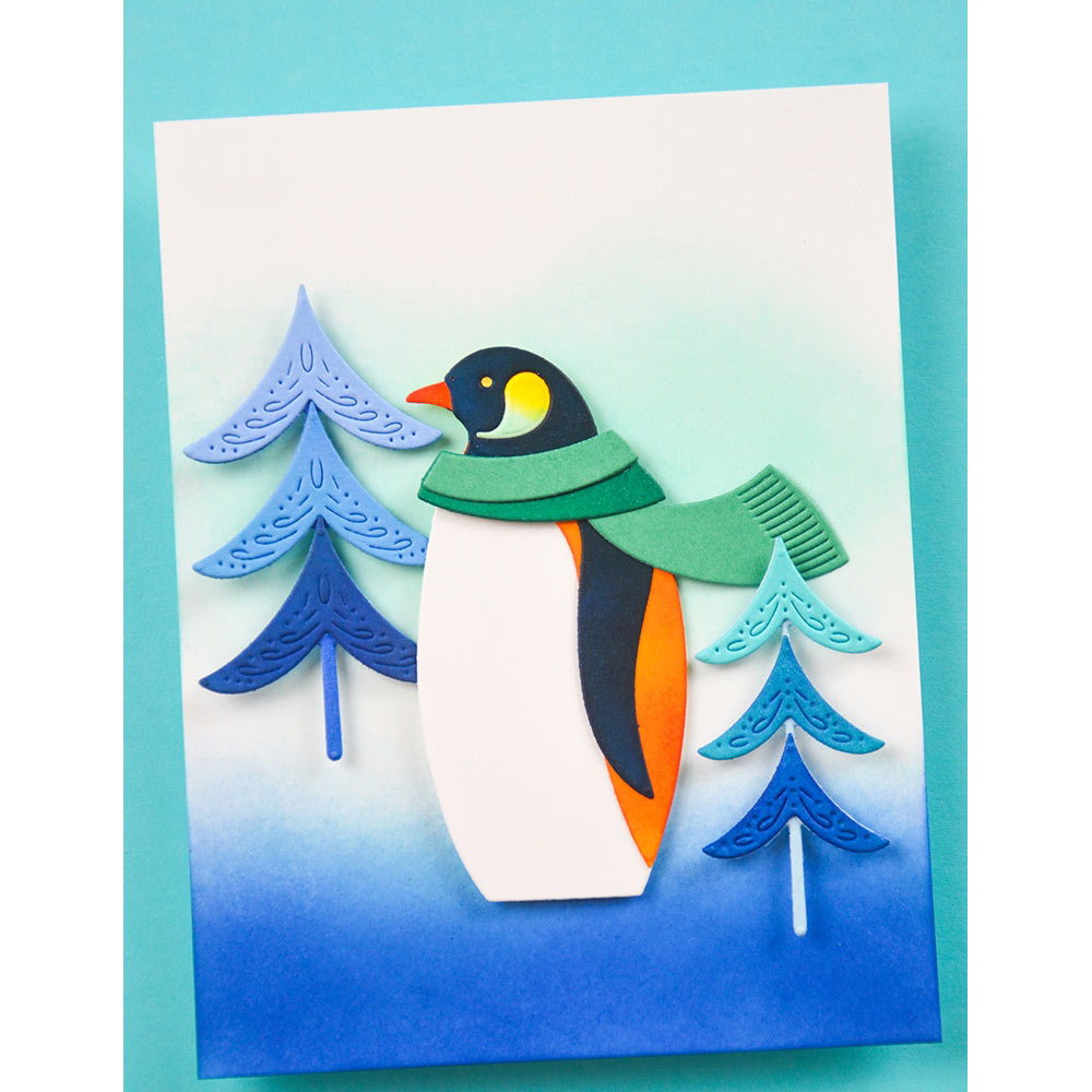 Birch Press Stanzschablone - 57639 Block Print Superb Penguin