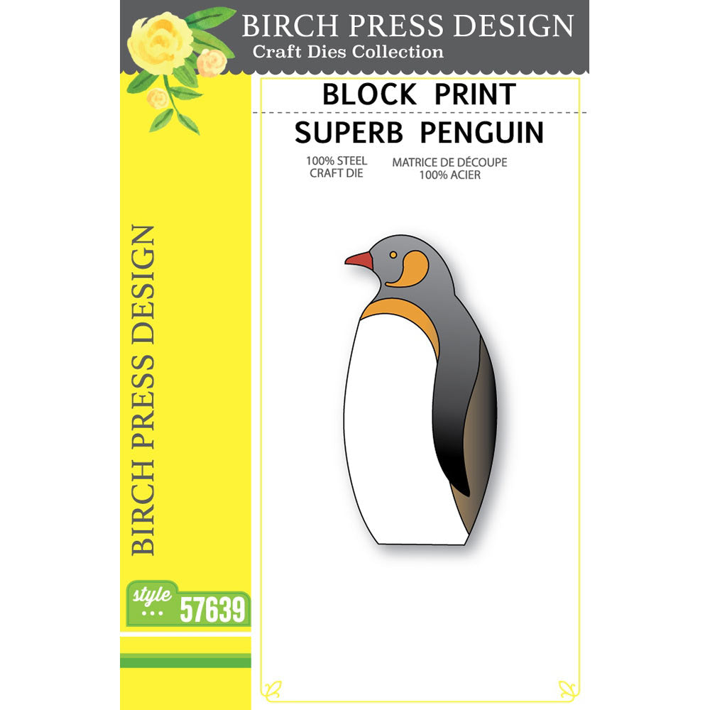 Birch Press Stanzschablone - 57639 Block Print Superb Penguin