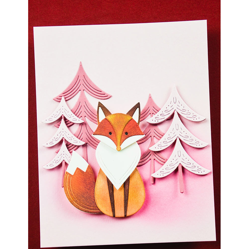 Birch Press Stanzschablone - 57640 Block Print Wise Fox