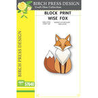 Birch Press Stanzschablone - 57640 Block Print Wise Fox