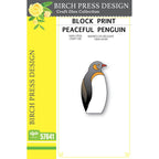Birch Press Stanzschablone - 57641 Block Print Peaceful Penguin