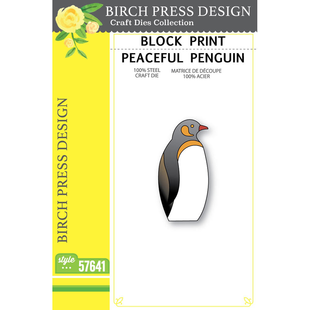 Birch Press Stanzschablone - 57641 Block Print Peaceful Penguin