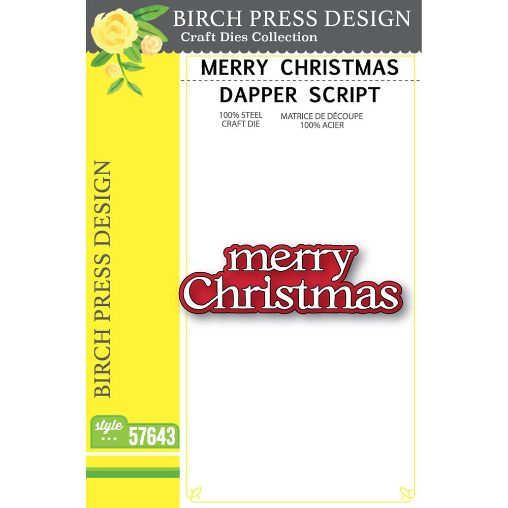 Birch Press Stanzschablone - 57643 Merry Christmas Dapper Script
