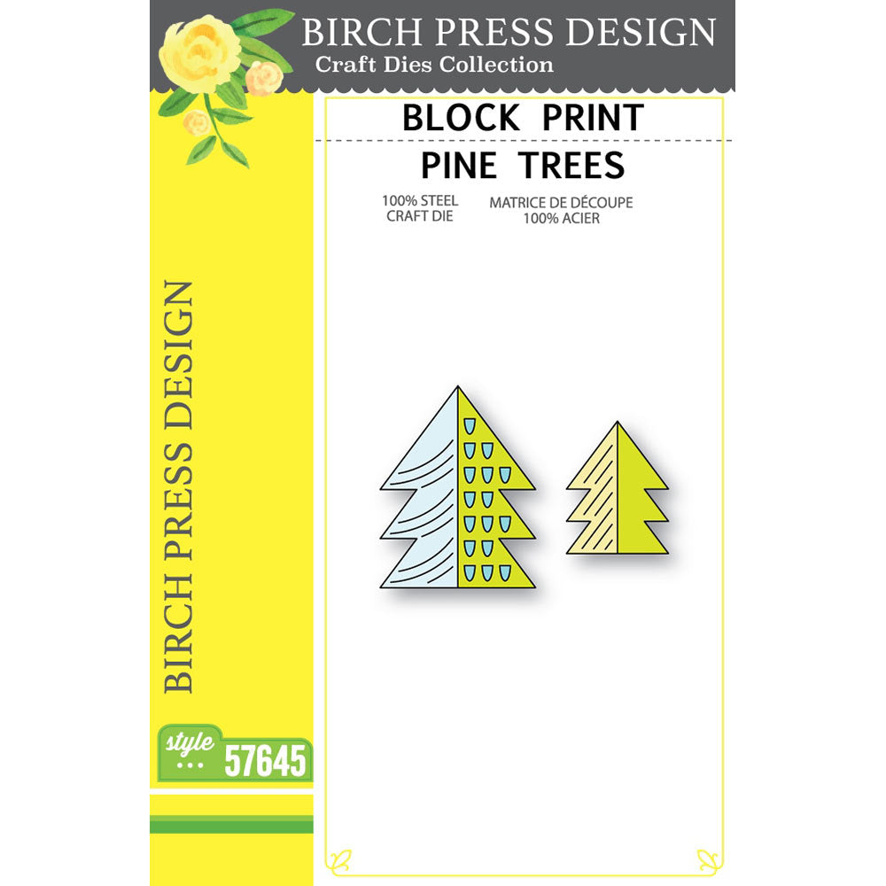 Birch Press Stanzschablone - 57645 Block Print Pine Trees – Karten ...