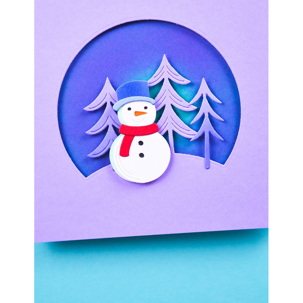 Birch Press Stanzschablone - 57647 Block Print Debonair Snowman