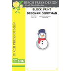 Birch Press Stanzschablone - 57647 Block Print Debonair Snowman