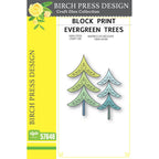 Birch Press Stanzschablone - 57648 Block Print Evergreen Trees