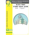 Birch Press Stanzschablone - 57649 Block Print Starry Night Scene
