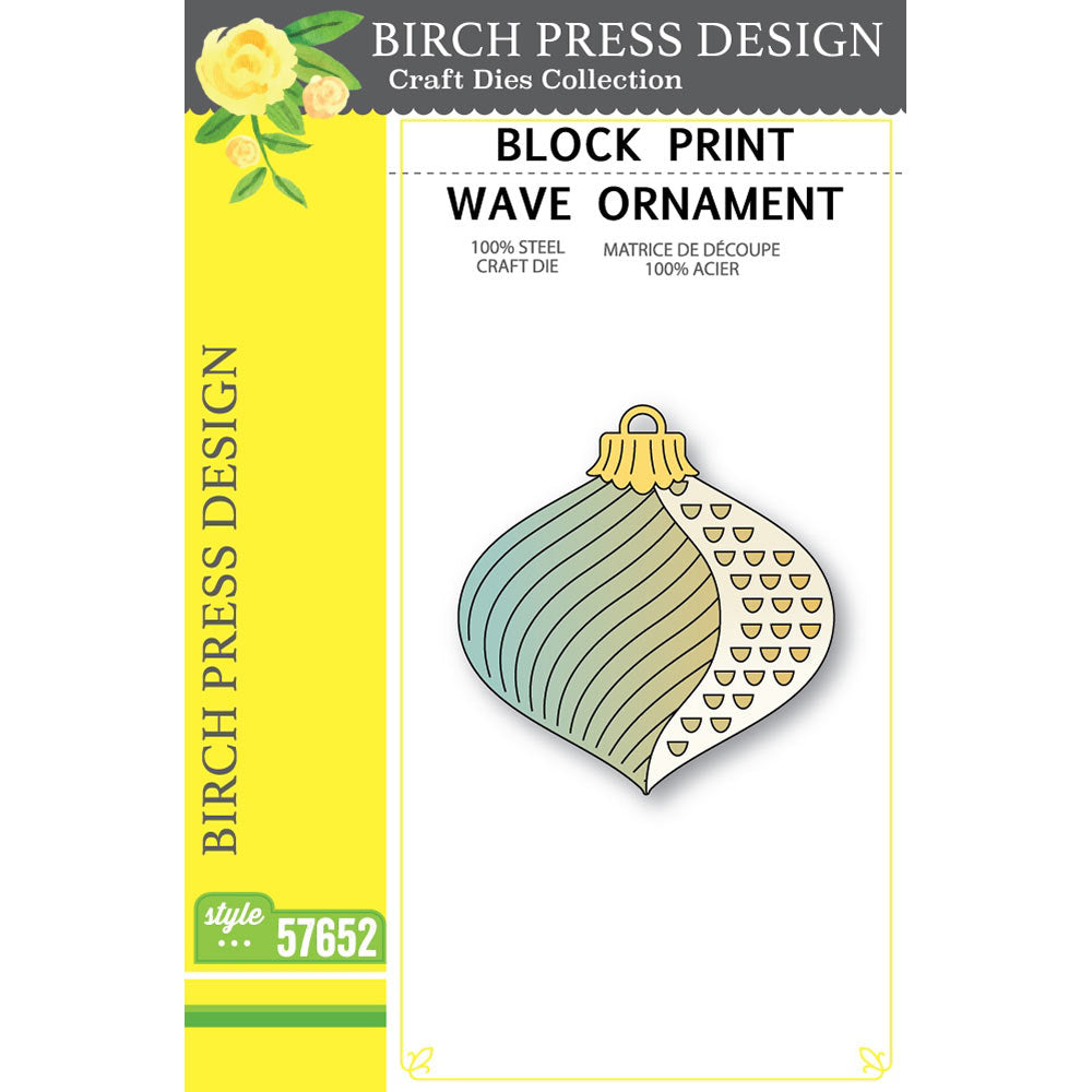 Birch Press Stanzschablone - 57652 Block Print Wave Ornament