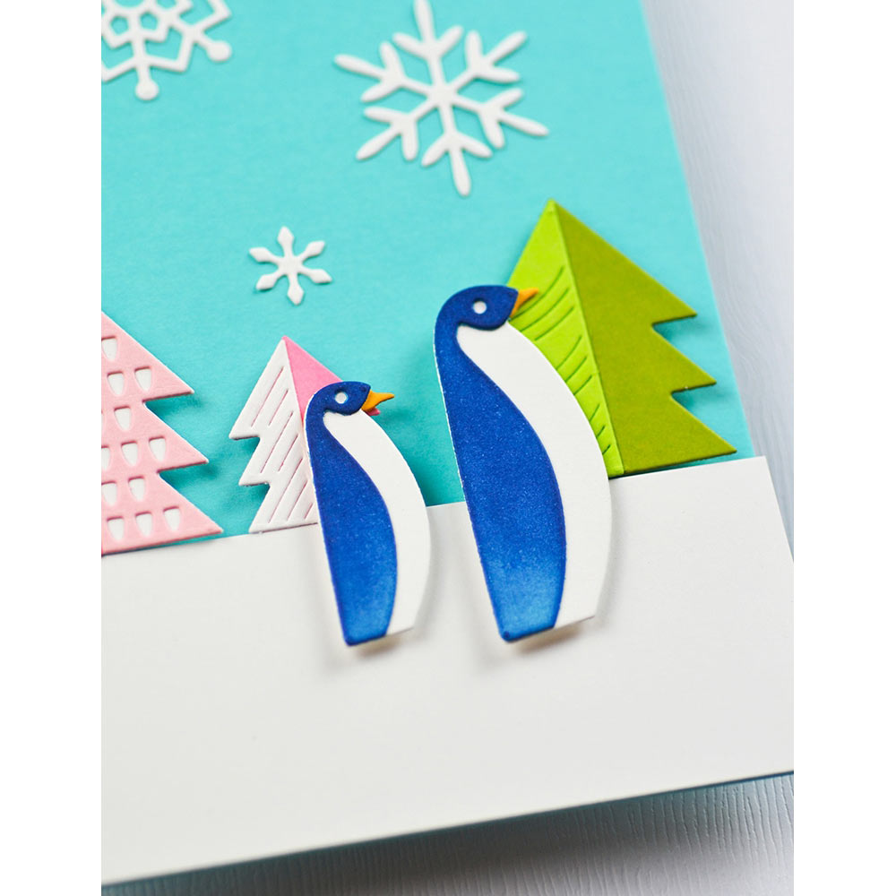 Birch Press Stanzschablone - 57654 Block Print Marching Penguins