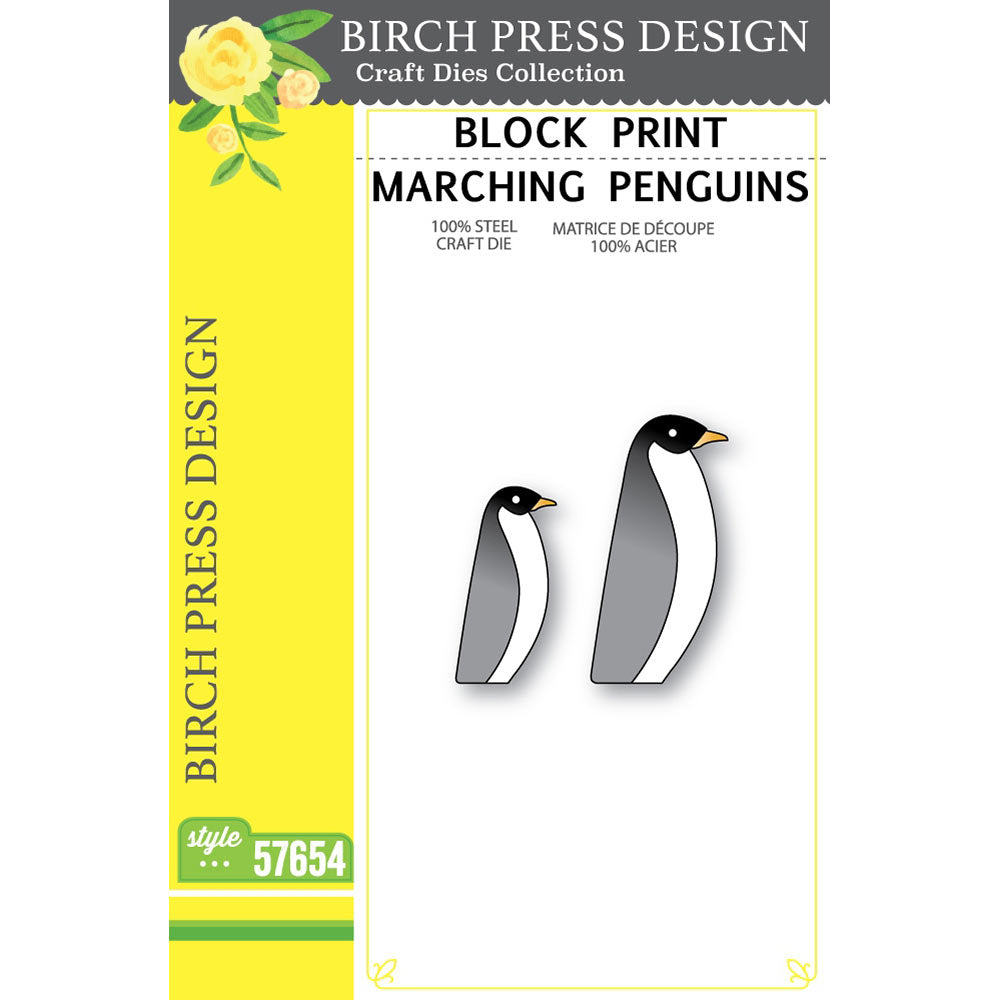 Birch Press Stanzschablone - 57654 Block Print Marching Penguins