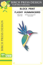 Birch Press Stanzschablone - 57658 Block Print Flashy Hummingbird