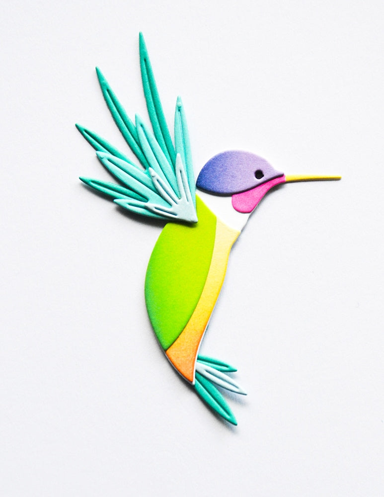 Birch Press Stanzschablone - 57658 Block Print Flashy Hummingbird
