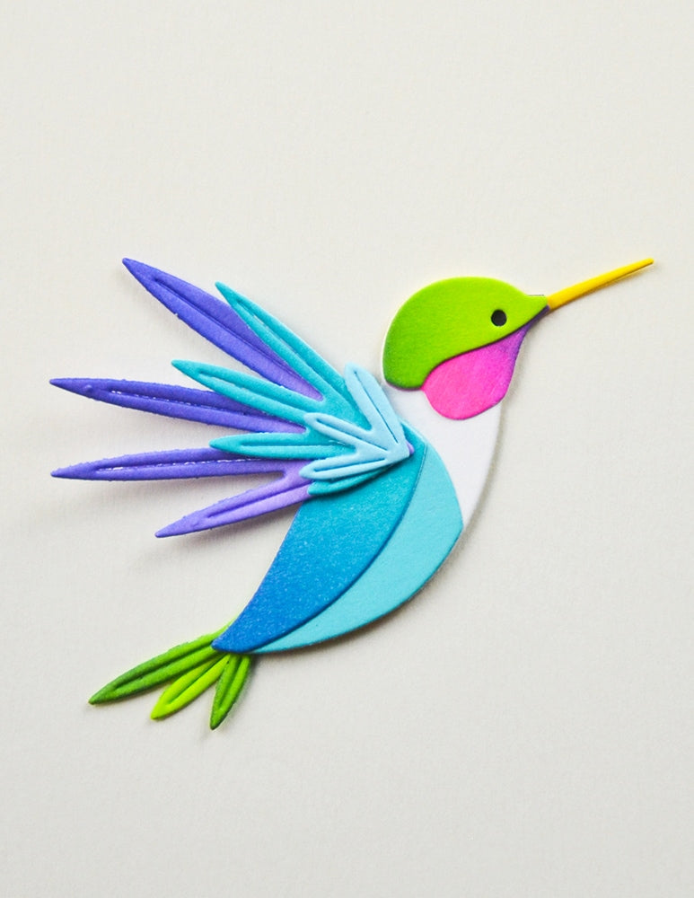 Birch Press Stanzschablone - 57659 Block Print Soaring Hummingbird